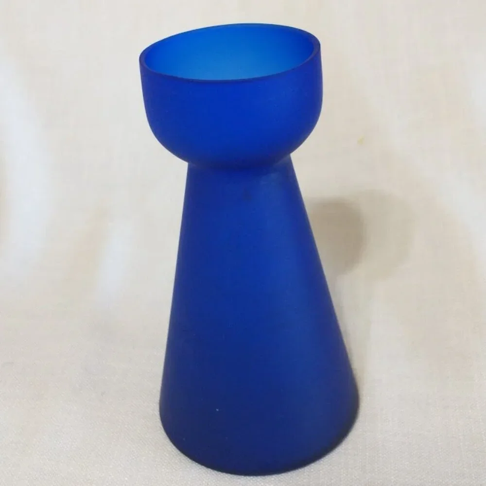 VASE – Cobalt Blue - Vintage Frosted Vase